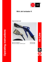 Haug mini jet ionisator II Operating Instructions Manual