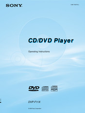 Sony DVP-F11X Operating Instructions Manual