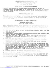 Star Manufacturing 3W series Operating	 Instruction