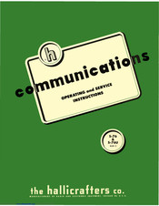Hallicrafters S-76 Operation And Service Instructions Manual