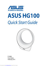 Asus HG100 Quick Start Manual