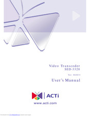 ACTi SED-3320 User Manual