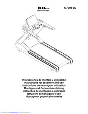 BH FITNESS G799TVC Instructions For Assembly And Use