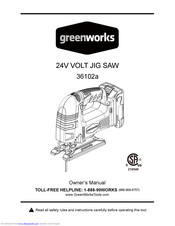 GreenWorks 36102a Owner's Manual