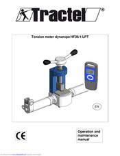 Tractel HF36/1/LPT Operation And Maintenance Manual