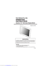 TMI Products AS700 Operating Instructions Manual