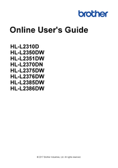 Brother HL-L2310D Online User's Manual