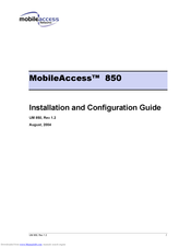 MobileAccess 850 Installation And Configuration Manual