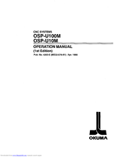 Okuma OSP-U100M Operation Manual