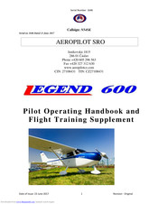 Aeropilot-SRO Legend 600 Pilot Operating Handbook And Training Manual