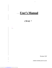 Citizen CW-01 User Manual