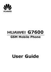 Huawei G7600 User Manual