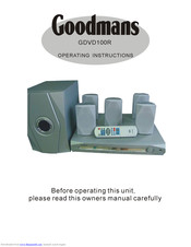 Goodmans GDVD100R Operating Instructions Manual
