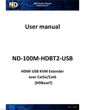 ND ND-100M-HDBT2-USB User Manual