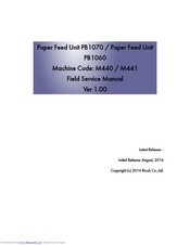 Ricoh PB1060 Field Service Manual