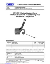 VTech VTH1930 Product Specification