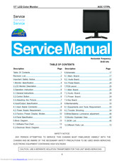 AOC 177Pk Service Manual