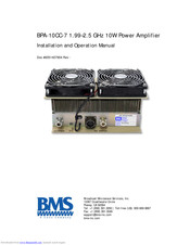 BMS BPA-10CC-7 Installation And Operation Manual
