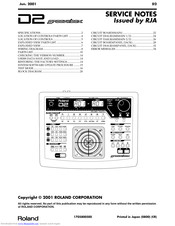 Roland Groovebox D2 Service Notes
