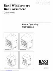 Baxi grasmere TF User Operating Instructions Manual