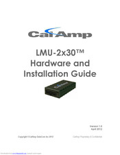 Cal Amp LMU-2x30 Hardware And Installation Manual