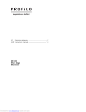 PROFILO MD1050 Instruction Manual