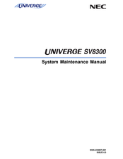 NEC SV8300 System Maintenance Manual