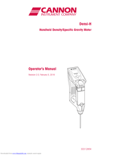 Cannon Densi-H Operator's Manual