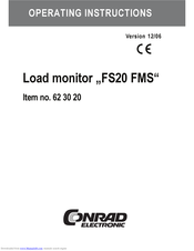 Conrad Electronic FS20 FMS Operating Instructions Manual