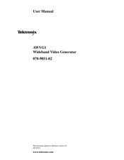 Tektronix AWVG1 User Manual