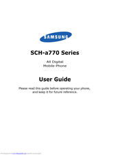 Samsung SCH-a770 series User Manual