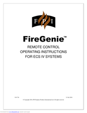FPI FireGenie Operating Instructions Manual