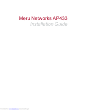 Meru Networks OAP433e Installation Manual