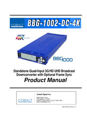 Cobalt Digital Inc BBG-1002-DC-4K Product Manual
