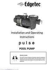 Edgetech pulse 090 Installation And Operating Instructions Manual