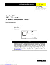 Mcquay MicroTech II Manuals | ManualsLib