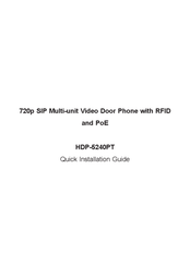 Planet HDP-5240PT Quick Installation Manual