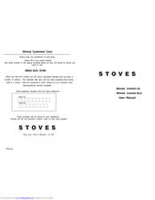 STOVES SXS905 SS User Manual