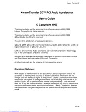 XWave Thunder 3D User Manual