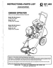 Graco GM3500 SPRAYER 231-078 Instructions-Parts List Manual