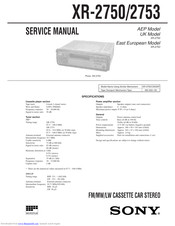 Sony XR-2750 Service Manual