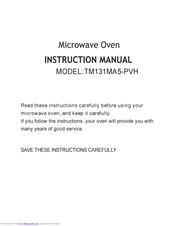 Midea TM131MA5-PVH Instruction Manual