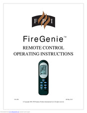 FPI FireGenie Operating Instructions Manual