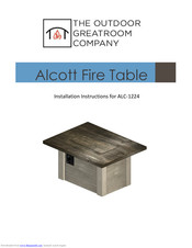Outdoor GreatRoom Company Alcott ALC-1224 Installation Instructions Manual