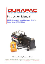 Durapac SPES3502AR Instruction Manual