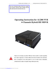 Shenzhen Alersec Technology AL200-NVR Operating	 Instruction