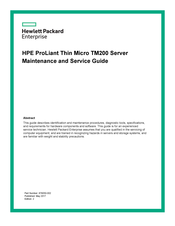 HP ProLiant TM200 Maintenance And Service Manual