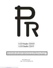 PR Lighting LED Studio 3201D Product Manual