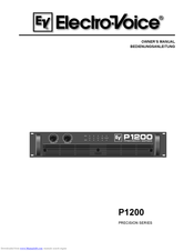 Electro-Voice Precision P 1200 Owner's Manual