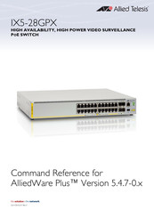 Allied Telesis IX5-28GPX Command Reference Manual